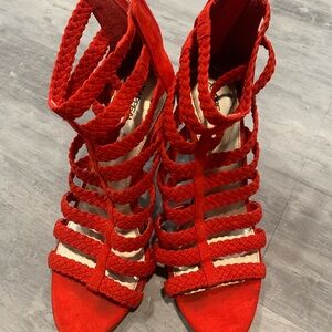 Red Strappy Women's Sandals~great condition!  Xappeal brand.